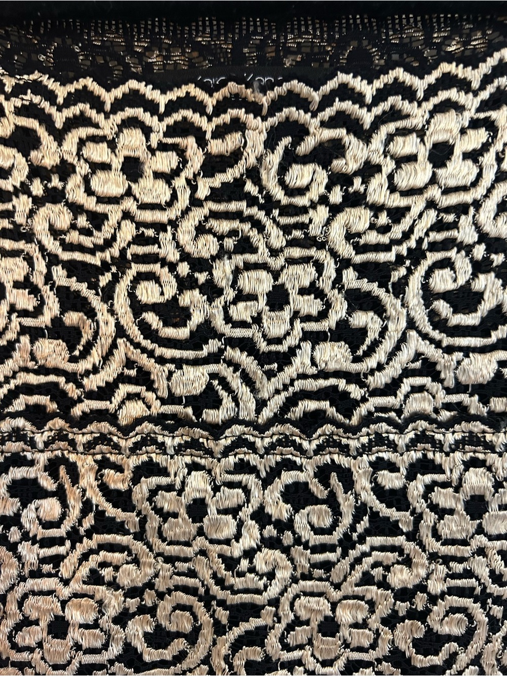 Karen Kane Black and Cream Lace Floral Tank - Picture 3 of 4